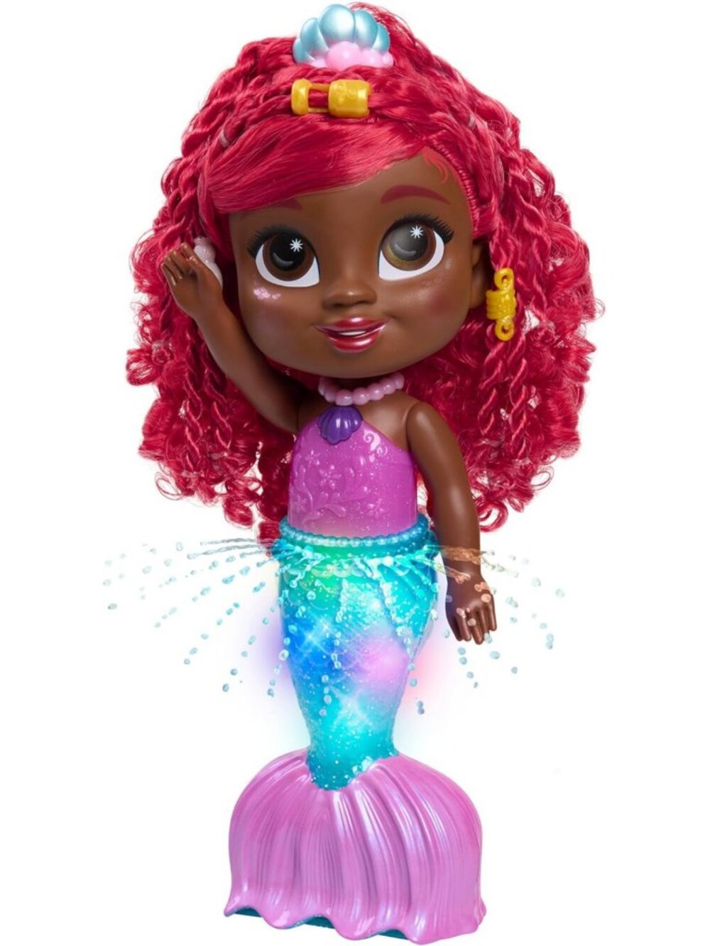 Glow-in-the-Dark Ariel Doll with Lights & Sounds - 11.5-Inch Kids Toy Set